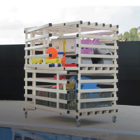 Armario acuático con ruedas de dos puertas en PVC: Resistente a la humedad